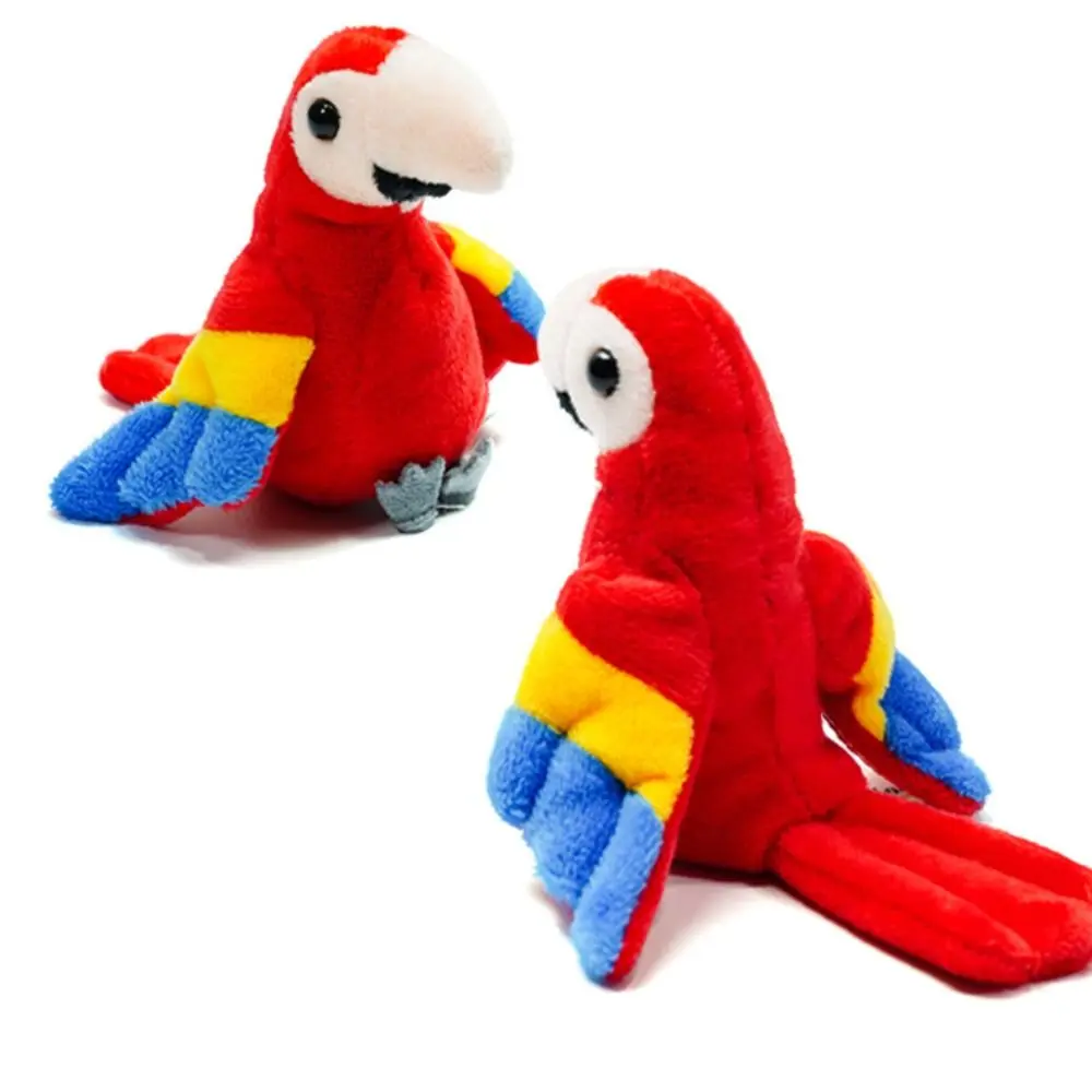 Peacock Owl Bird Finger Puppet Plush Doll Stuffed Animal Parrot Finger Doll Kawaii Simulation Animal Hand Puppet Parent-child
