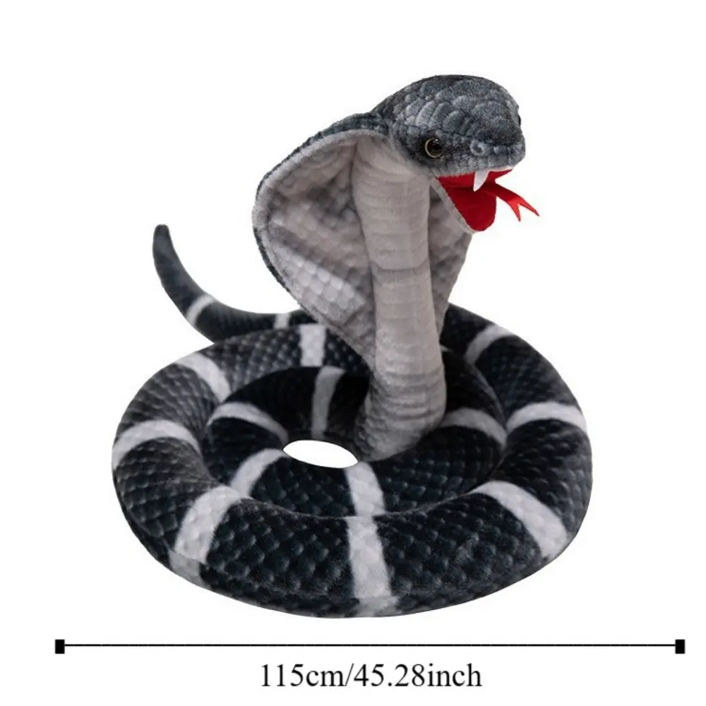 Little Snake Simulated Snake Plush Toy Cobra Artificial Year of The Snake Plush Toy Cartoon Lifelike Snake Stuffed Plush Doll