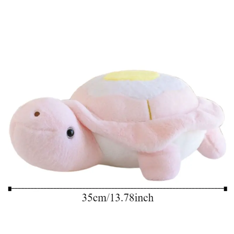Fluffy Poached egg Tortoise Plush Toys Soft Cartoon Turtle Stuffed Doll Collection Cute Turtle Animal Doll Children Gift