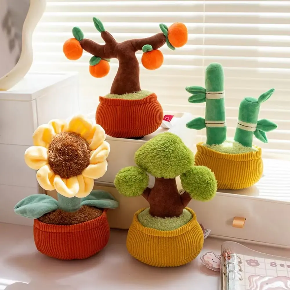 Flowerpot Potted Potting Plant Plush Doll Orchid Getting Rich Flowerpot Potted Plush Toy Funny Flower