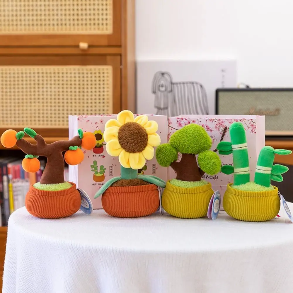 Flowerpot Potted Potting Plant Plush Doll Orchid Getting Rich Flowerpot Potted Plush Toy Funny Flower