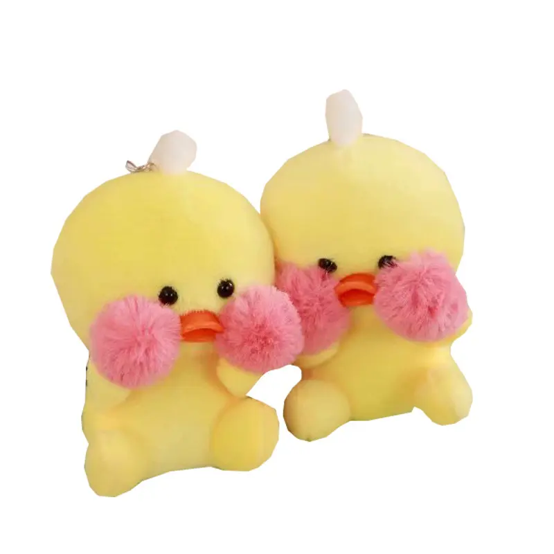 10cm Lalafanfan Duck Plush Keychain Korean Hyaluronic Ducks Doll Pendant Plush Stuffed Animals Soft Toys Birthday Gifts Kids