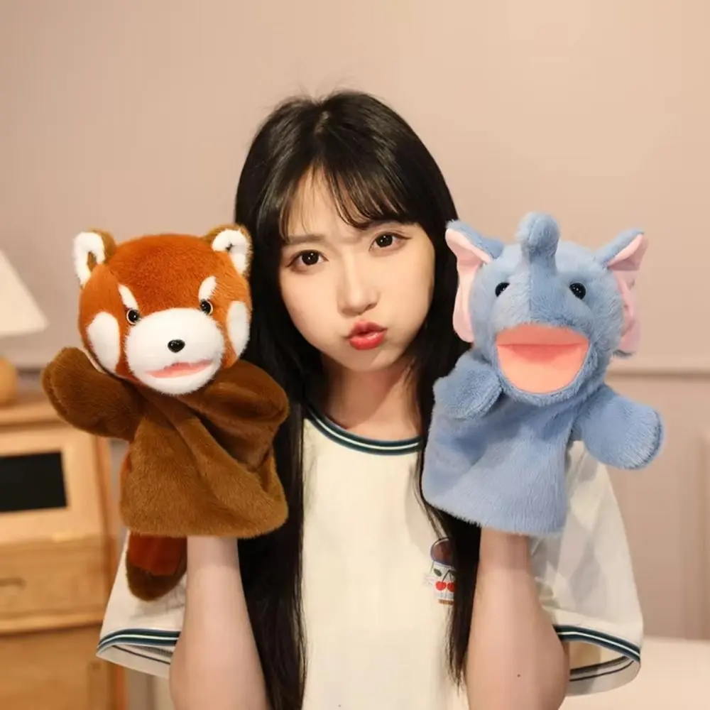 Frog Animal Hand Puppet Duck Storytelling Stuffed Plush Shark Toys Soft Simulation Hand Finger Story Puppet Interactive Toy