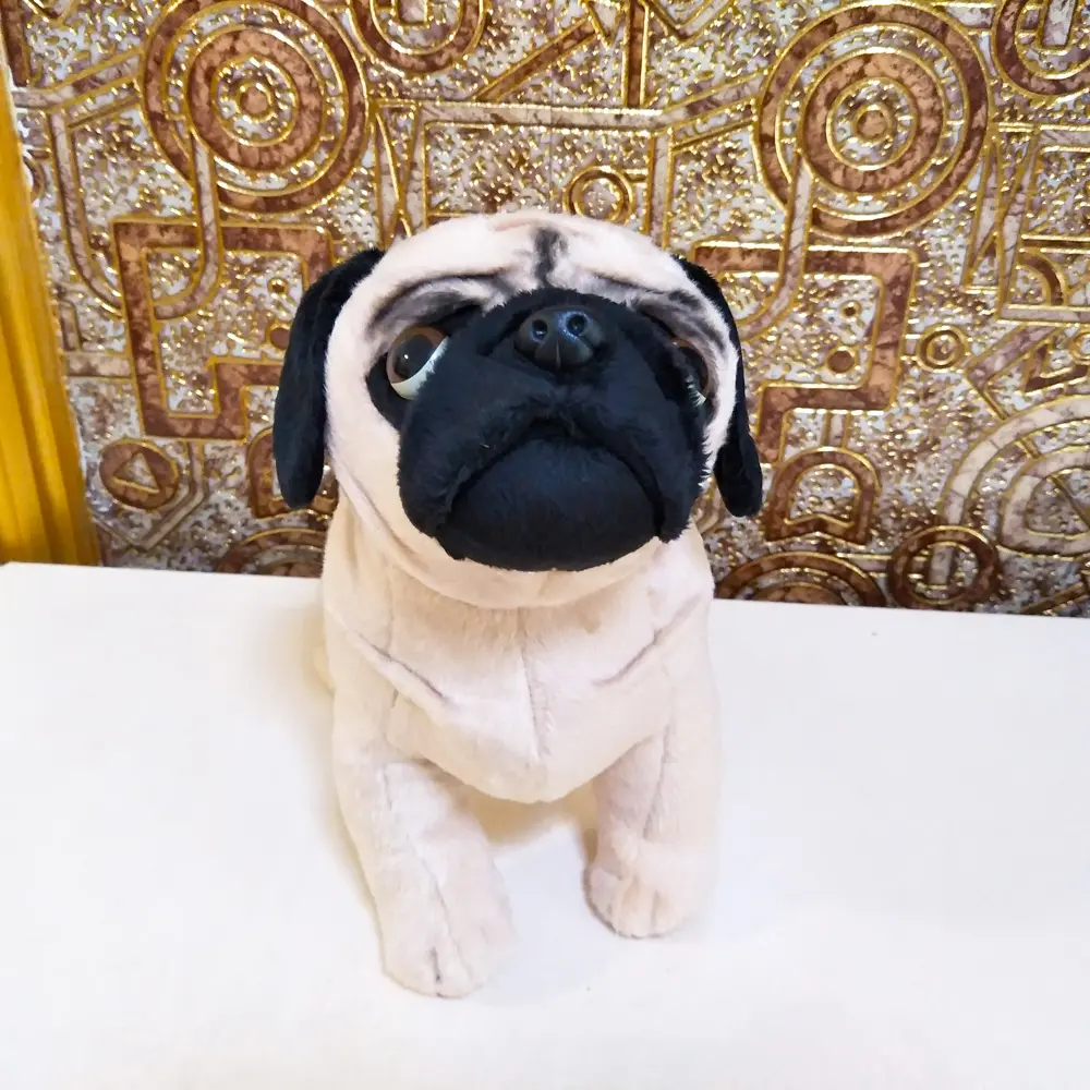 Simulation Animal Pug Dog Doll Children Stuffed Plush Toy