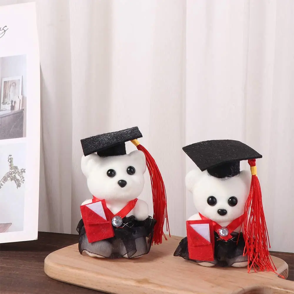 10 pcs/set Graduation Season Graduation Bear Doll Bouquet Celebrate Party Graduation Ceremony Mini Bear Flower Bouquet Foam Bear