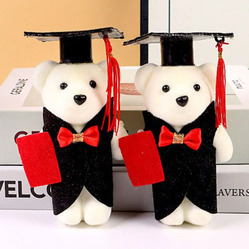 10 pcs/set Graduation Season Graduation Bear Doll Graduation Ceremony Foam Bear Mini Bear Flower Bouquet Soft 14cm