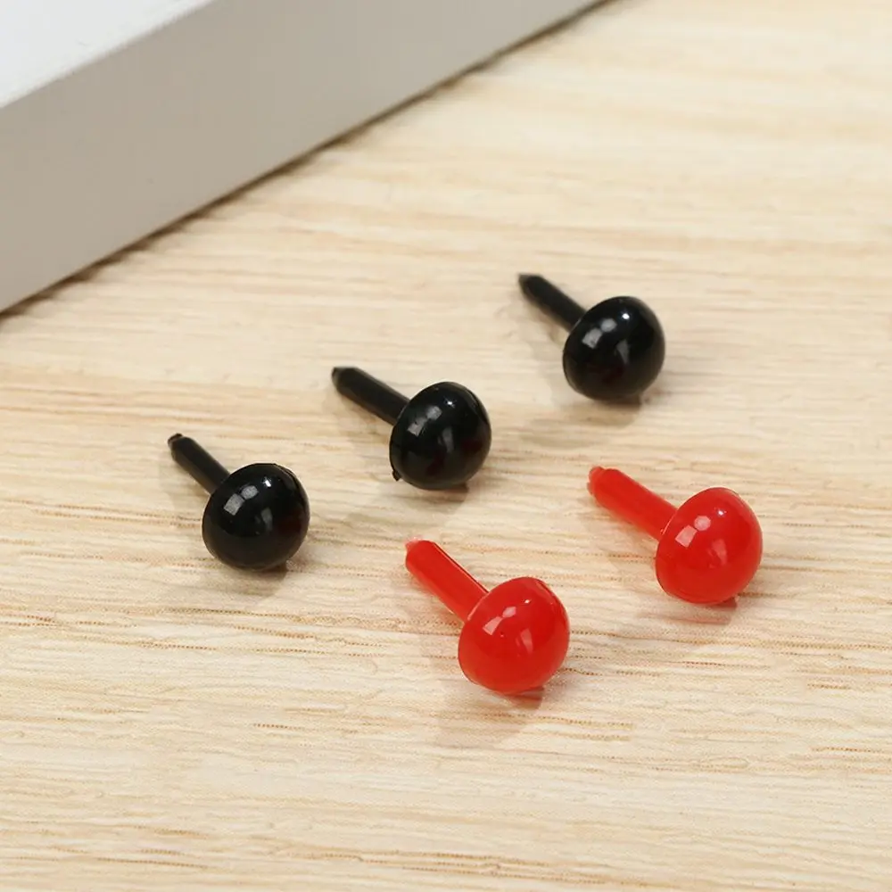 100Pcs 3/4/5/6mm Plastic Mini Safety Round Nose Stuffed Doll Eyes Plush Doll Eyes for Teddy Dog DIY Plastic Doll Eye Accessories