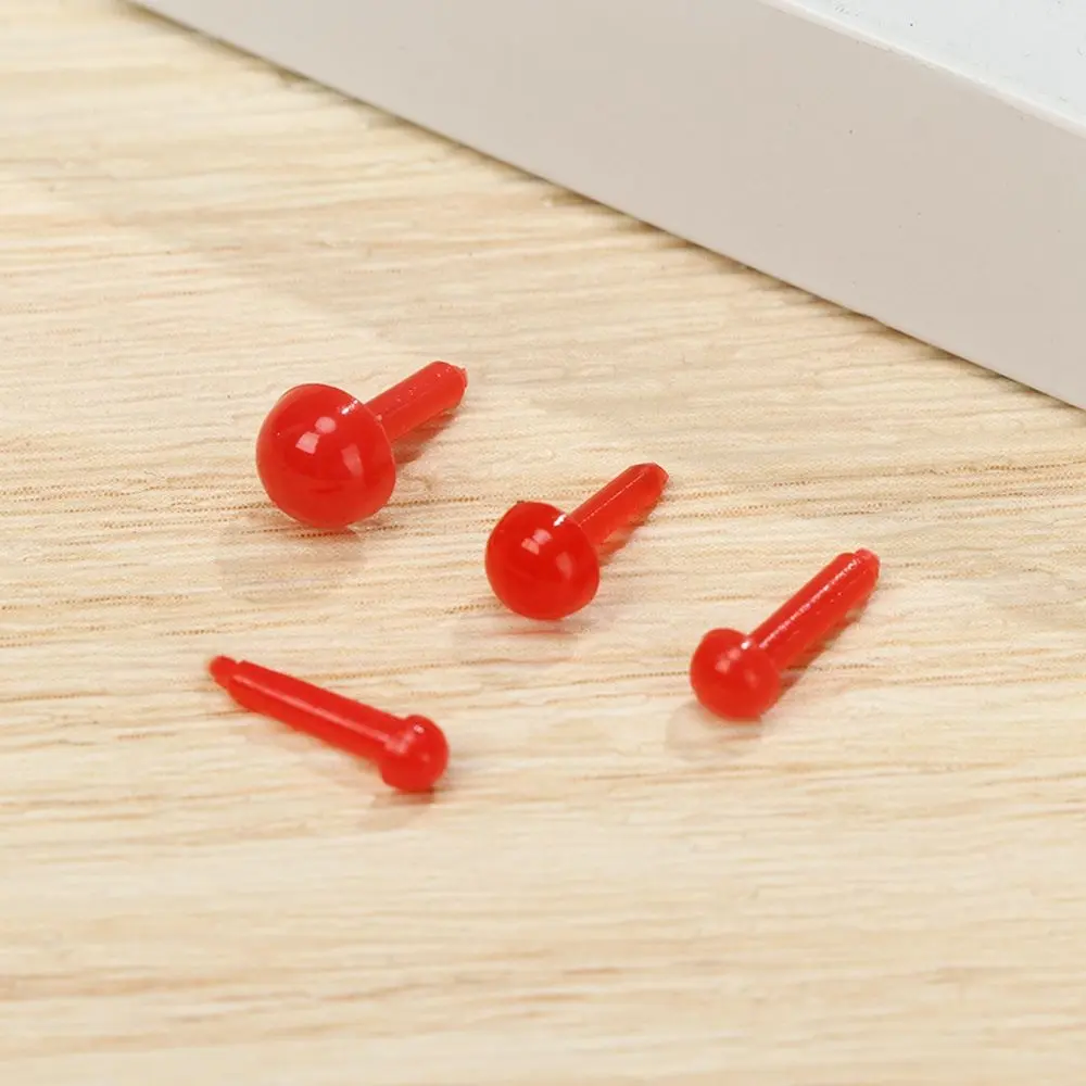 100Pcs 3/4/5/6mm Plastic Mini Safety Round Nose Stuffed Doll Eyes Plush Doll Eyes for Teddy Dog DIY Plastic Doll Eye Accessories