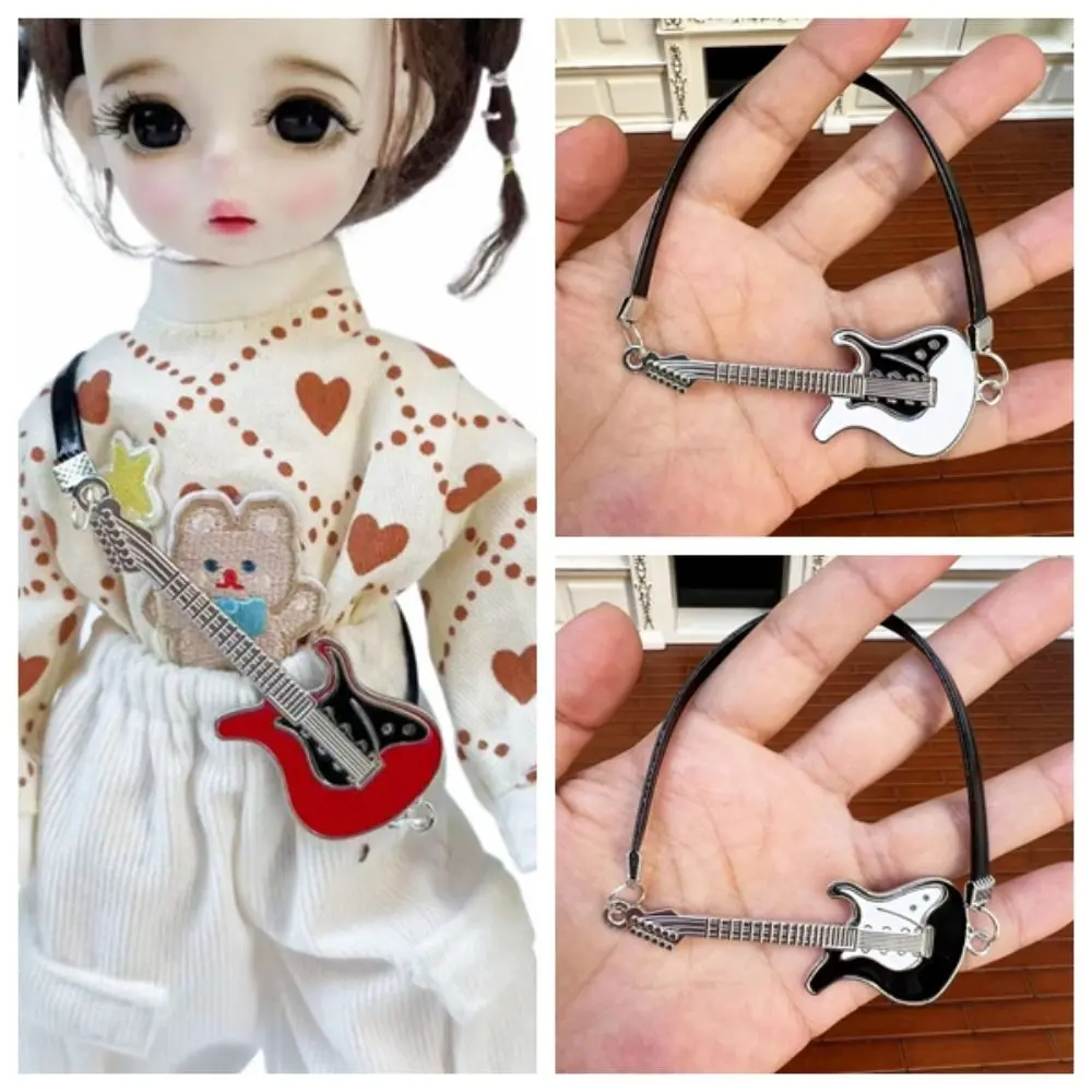 1/6 Doll Musical Instruments Mini Realistic Plush Doll Mini Guitar Model Doll Accessories Miniature Doll Electric Guitar