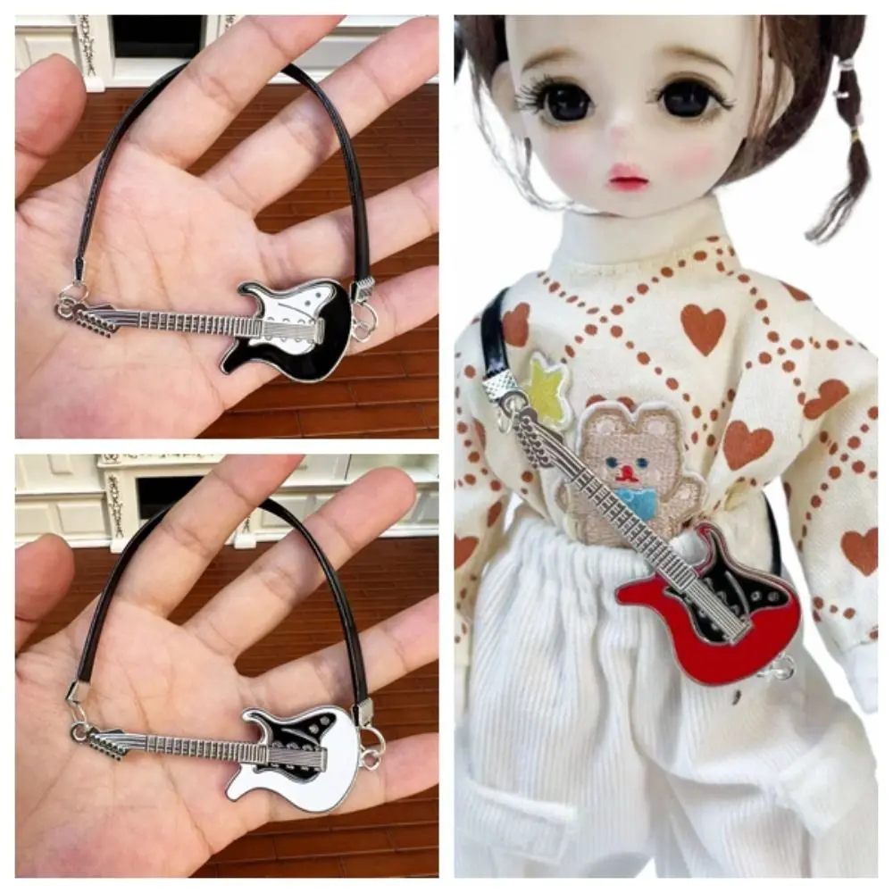 1/6 Doll Musical Instruments Mini Realistic Plush Doll Mini Guitar Model Doll Accessories Miniature Doll Electric Guitar