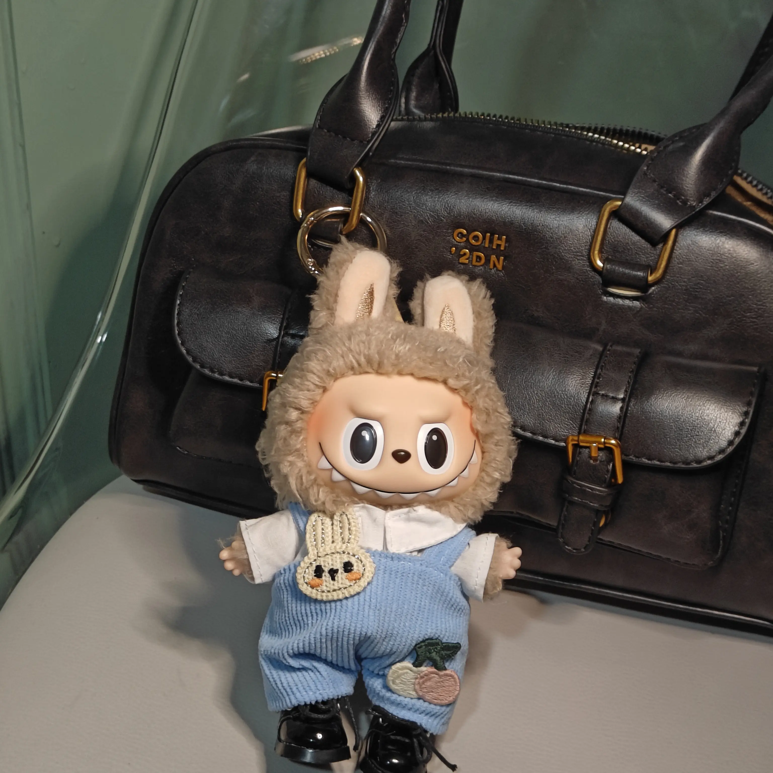 For 17cm Labubu Ropa Cartoon Rabbit Doll overalls Casual Style Labubu Outfit Labubu Accessories