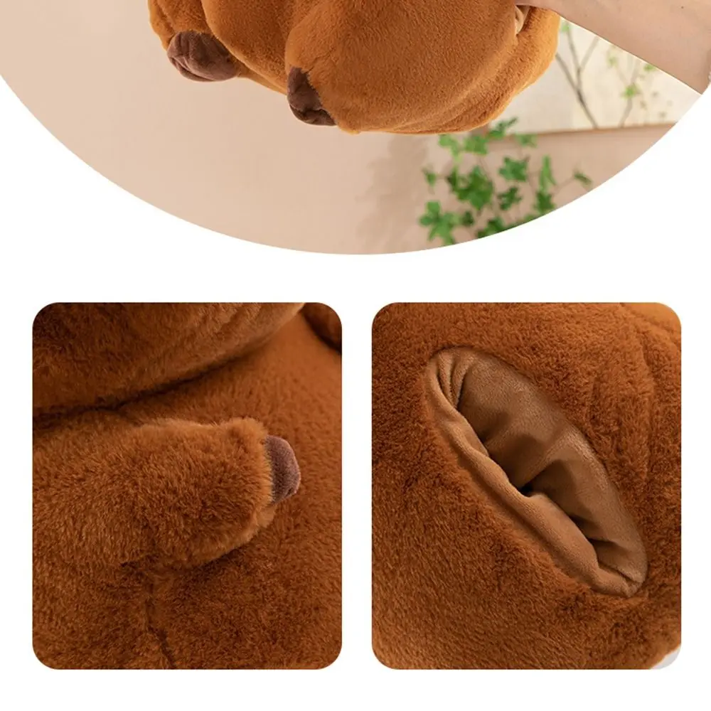 Soft Capybara Hand Warmer Pillow Cartoon Funny Capybara Plush Hand Warmer Stuffed Cute Capybara Plush Stuffed Doll