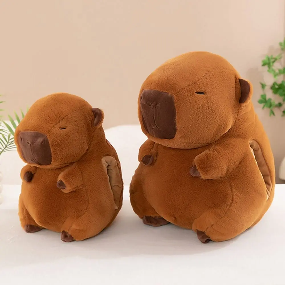 Soft Capybara Hand Warmer Pillow Cartoon Funny Capybara Plush Hand Warmer Stuffed Cute Capybara Plush Stuffed Doll