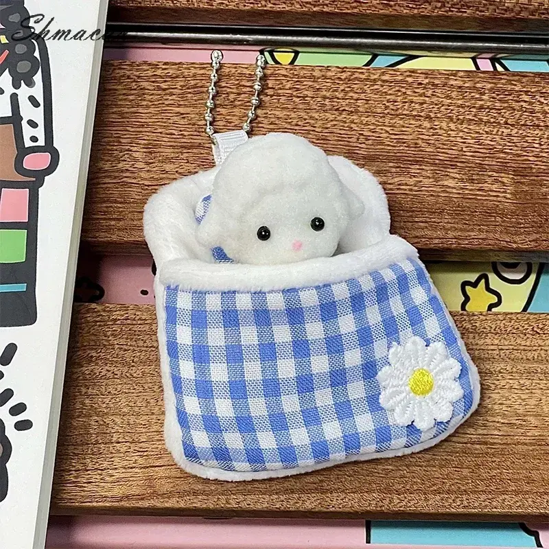 1 Piece Doll Small Quilt New Cute Plush Senbei Baby With Butterfly Knot Flower Quilt Mini Doll Sleeping Bag