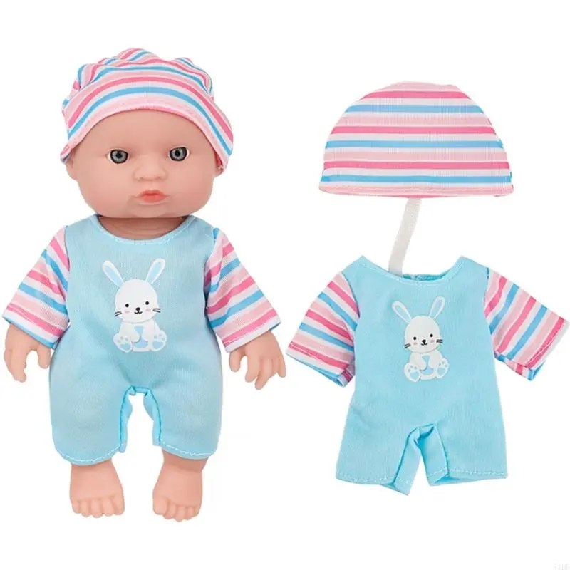 54DF Reborns Toy Baby Doll Life Like Caucasian Doll Child Parenting Game Toy 16.5cm