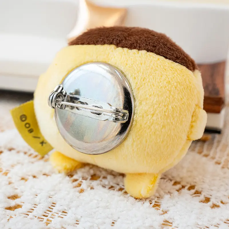 Stationery Jun Genuine Peripheral Obungu Plush Badge Cute Doll Brooch Pin Girl Bag Pendant Decoration
