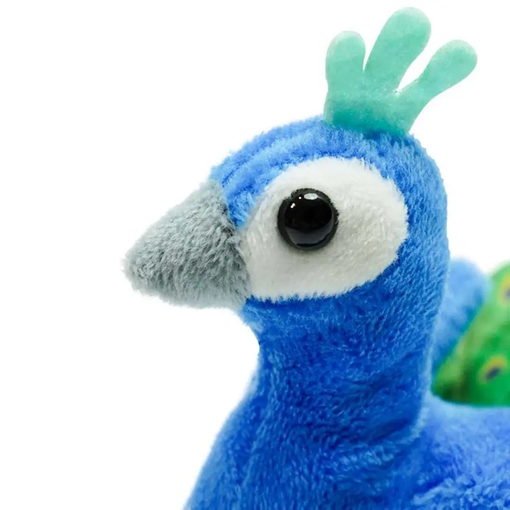 Peacock Owl Bird Finger Puppet Plush Doll Stuffed Animal Parrot Finger Doll Kawaii Storytelling Animal Hand Puppet Parent-child