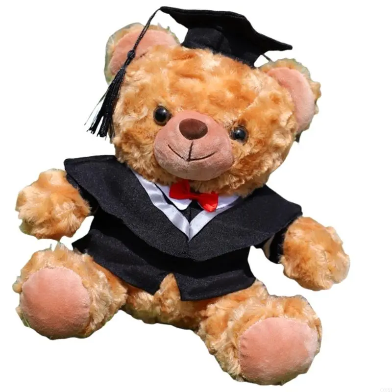 CORB Degree Achievement Plush Bear With Removable Hat Graduation Souvenir Bear Gift For Students Teacher