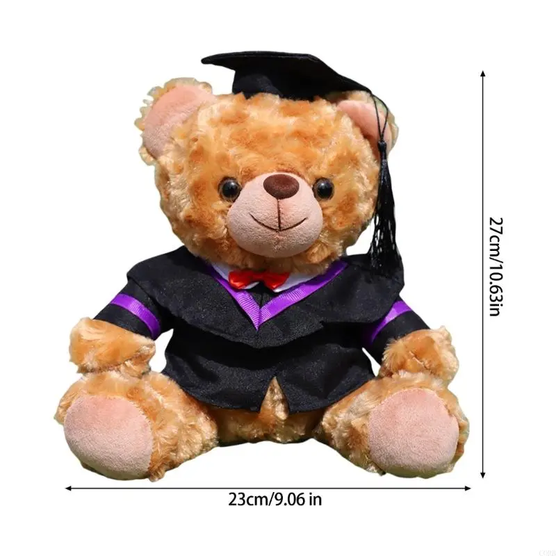 CORB Degree Achievement Plush Bear With Removable Hat Graduation Souvenir Bear Gift For Students Teacher