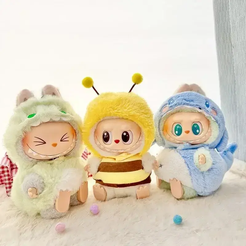 For 15-17cm Labubu Pendant Sitting Baby Shark Bee Dinosaur Cute Dolls Accessories Cute Decoration Little Clothes Outfit