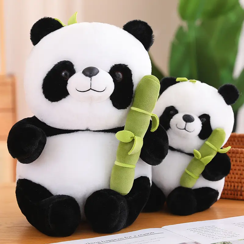 20cm Kawaii Panda With Bamboo Soft Stuffed International Favorite Dolls Birthday Christmas Gifts Presents For Kids