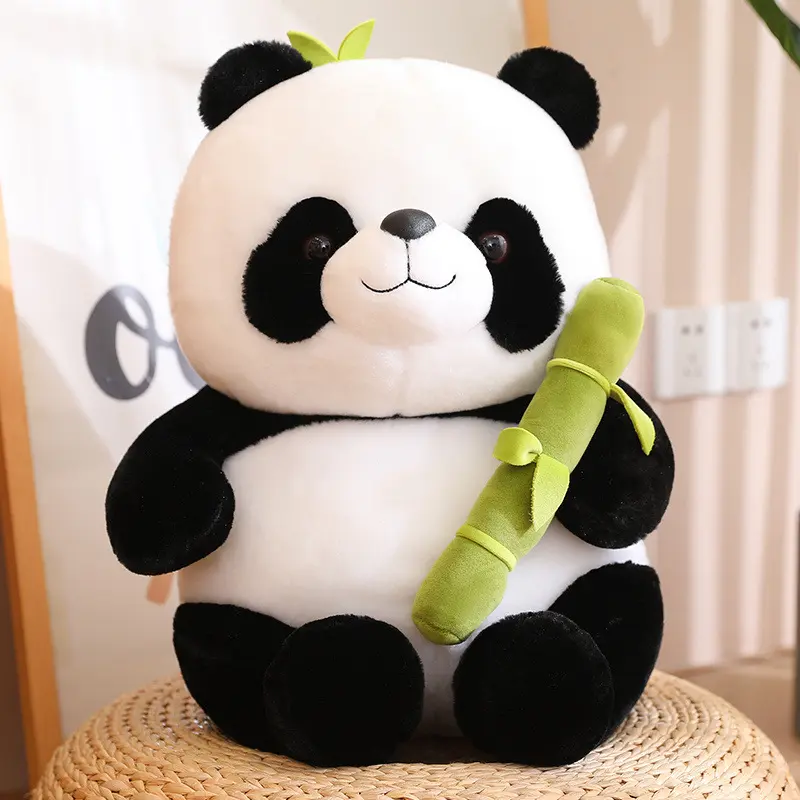 20cm Kawaii Panda With Bamboo Soft Stuffed International Favorite Dolls Birthday Christmas Gifts Presents For Kids