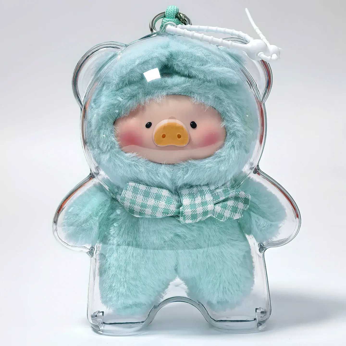 Dedicated Transparent Acrylic Storage for LULU Pig Vinyl Plush Doll Dust and Dirt Protection Case
