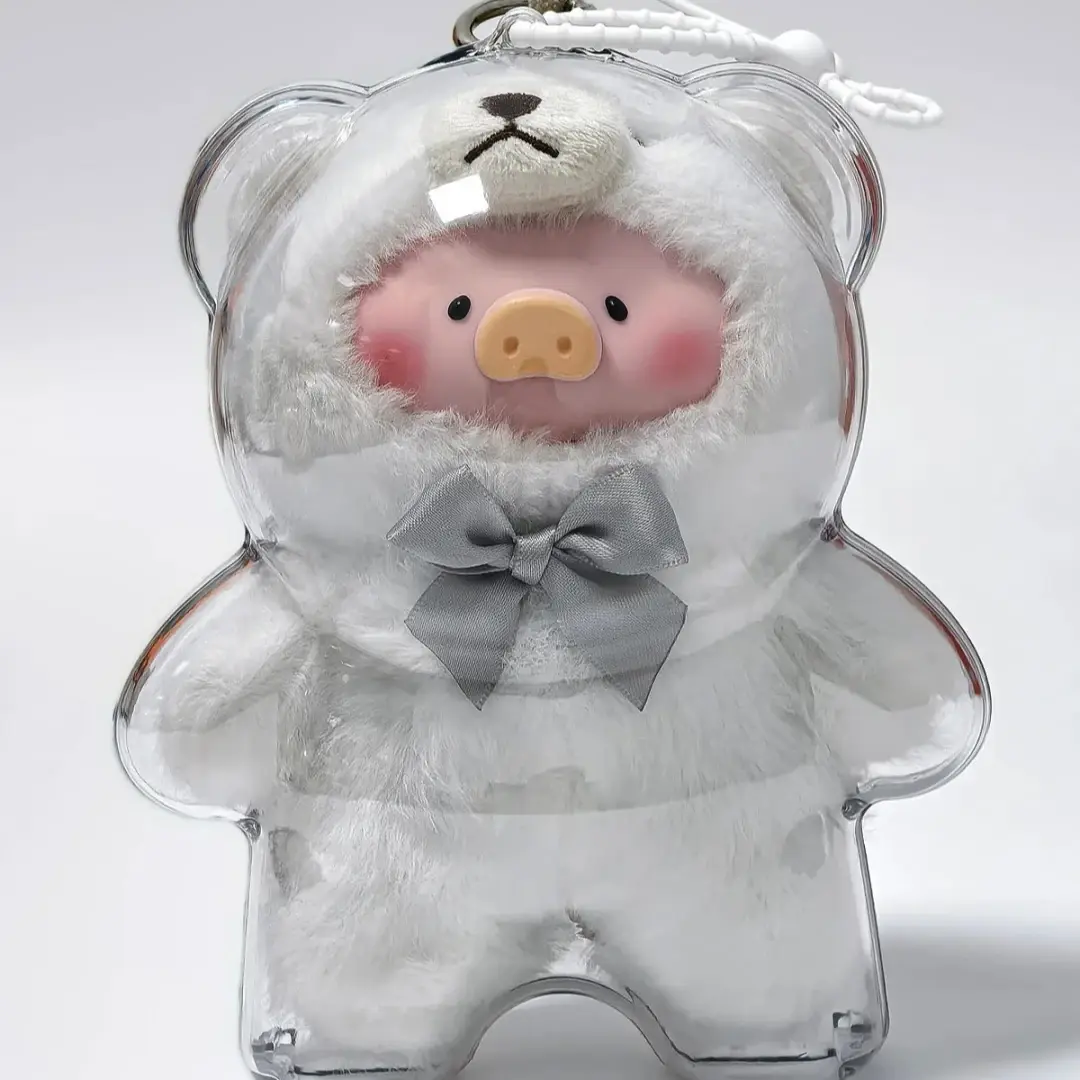 LULU Pig Vinyl Plush Doll Dedicated Transparent Acrylic Storage Dust and Dirt Protection Case