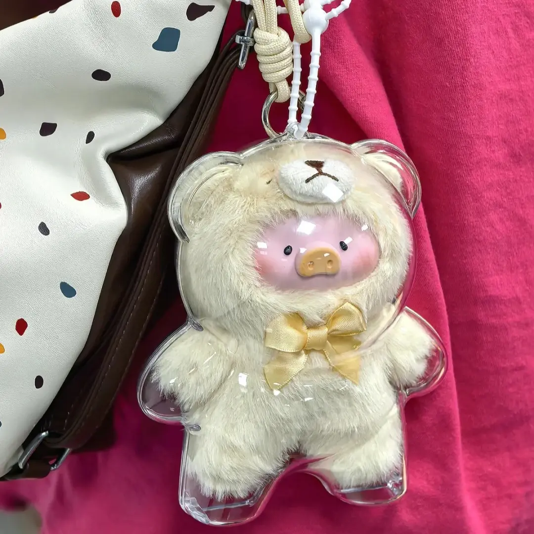LULU Pig Vinyl Plush Doll Dedicated Transparent Acrylic Storage Dust and Dirt Protection Case