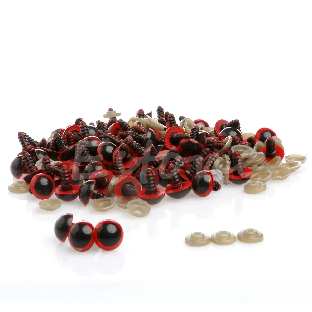 100Pcs/Set 10mm Plastic Safety Eyes For Teddy Bear for Doll Animal Puppet Craft