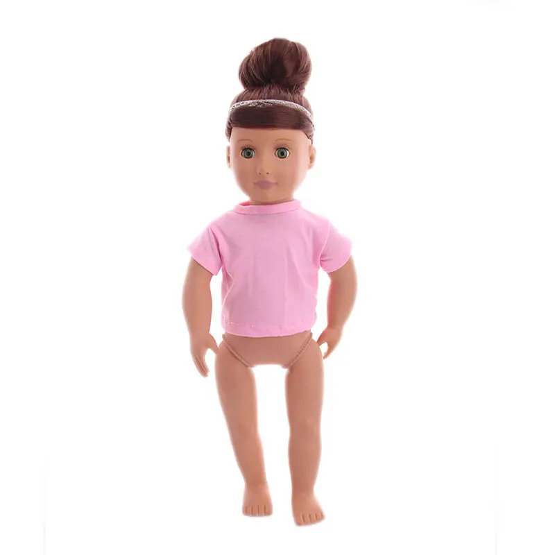 Doll T-shirt Solid Color/Personal Printing Whale Monkey For 18 Inch American Doll Girls & 43 Cm New Born Baby Items,Doll Clothes