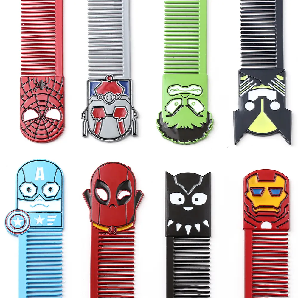 Disney cartoon Marvel characters spiderman iron man hulk captain America Creativity comb action toy figure Accessories kid gifts