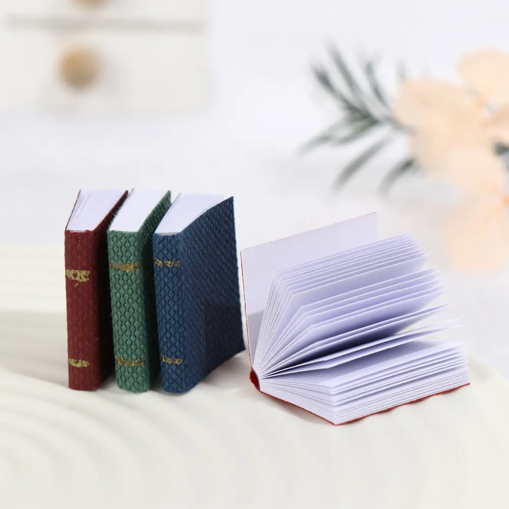 3/4PCS 1/12 Scale Miniature Book Model Can Be Opened Dollhouse Scene Supplies Mini Photo Props Playing House Accessories