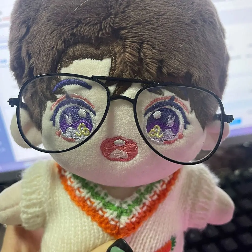 Square Frame Doll Glasses Creative Metal Plush Doll Eyeglasses Photo Prop Doll Accessories Fashion Pets Glasses for Dolls
