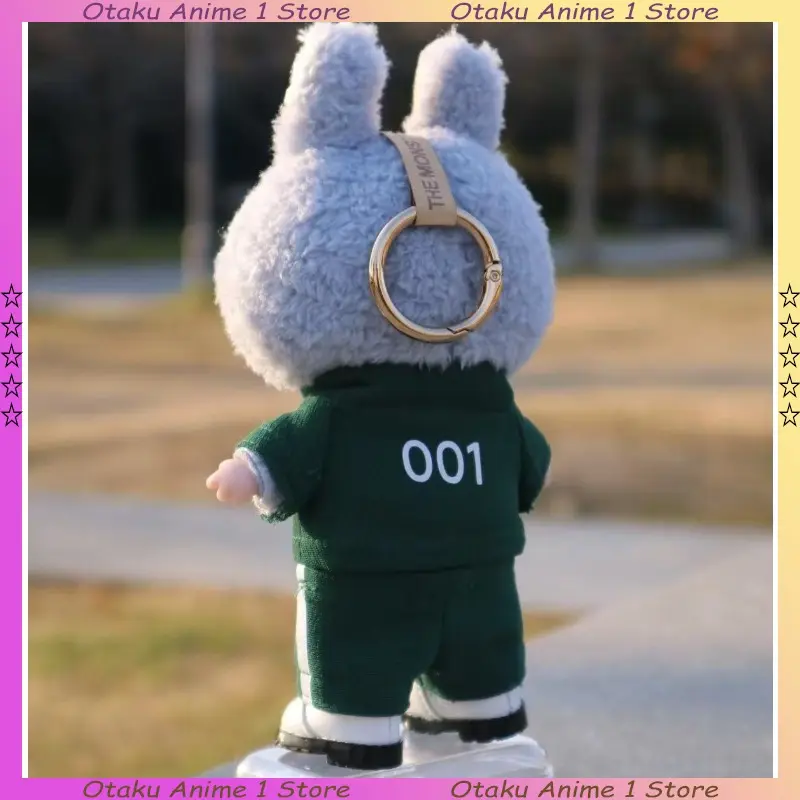 Labubu Green Casual Sportswear Set Seafood Game Serie Participants Outfits Mini Plush Doll Clothes Fashion Doll Accessories