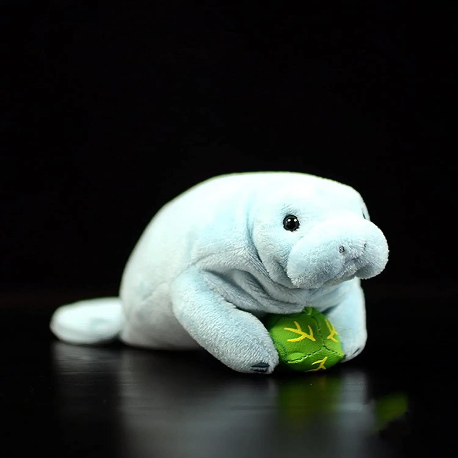 Cute Realistic Manatee Stuffed Animal Plush Toy Soft Stuffed Lifelike Simulation Sea Blue Manatee Plushie Gifts Decoration 18cm