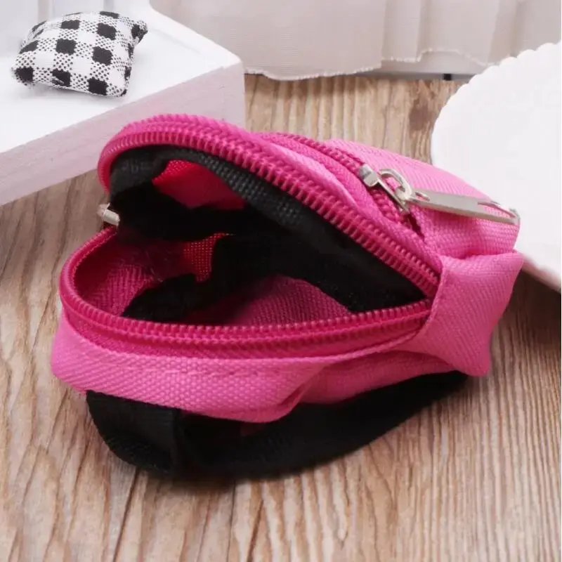 Solid Canvas Backpack for 30Cm 11.8inch Doll Accessories Zipper Schoolbag 1/6 BJD Blyth Doll Bag,Miniature items Baby Gifts