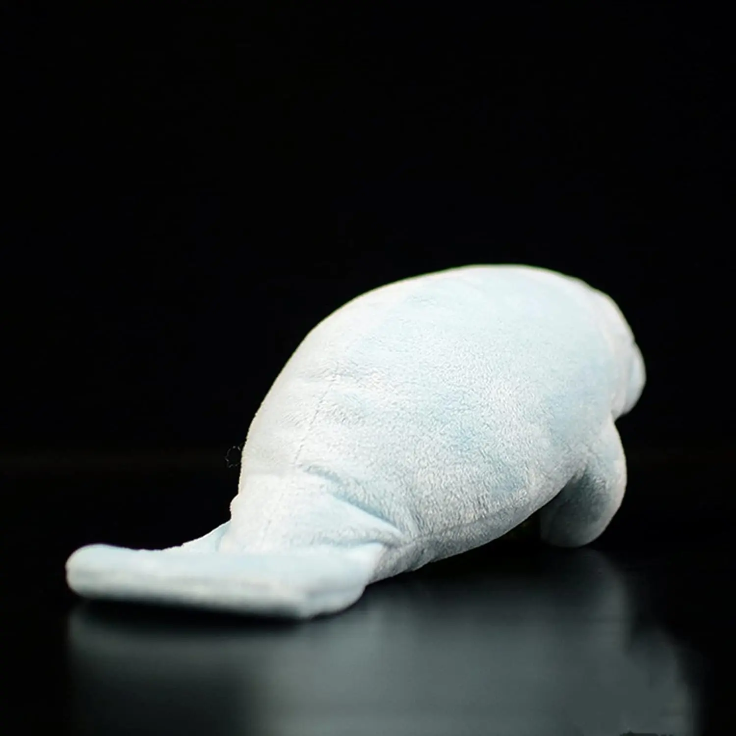Cute Realistic Manatee Stuffed Animal Plush Toy Soft Stuffed Lifelike Simulation Sea Blue Manatee Plushie Gifts Decoration 18cm