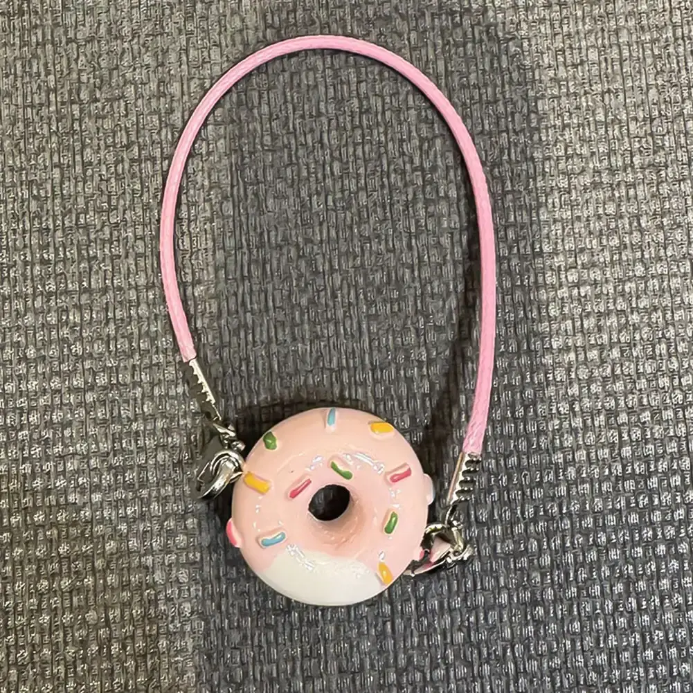 For Cute Labubu Plush Doll Donut Pendant Mini Decoration Dolls Clothes Accessories Dolls House Micro Scene Photo Props