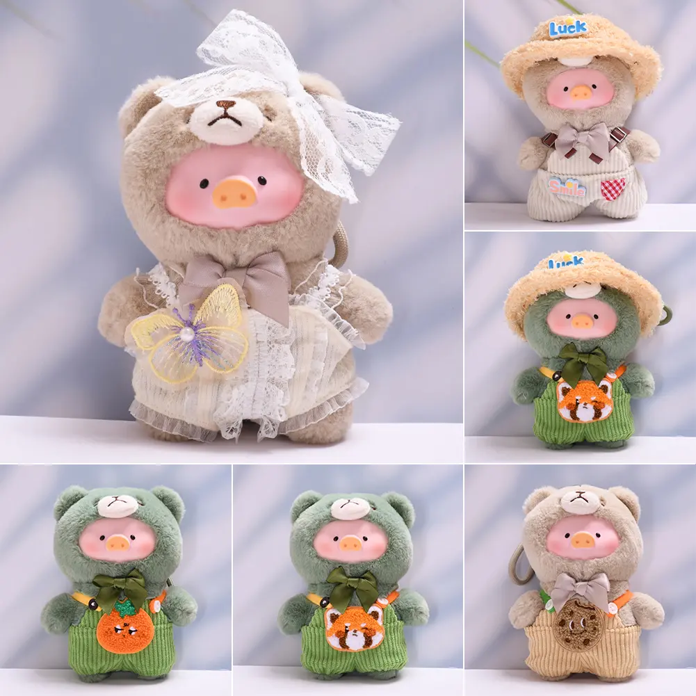 Mini Doll'S Clothes Outfit Accessories For 14cm Lulu tje Piggy Doll Clothes Suspender Trousers Hat Overalls skirt Doll Clothes