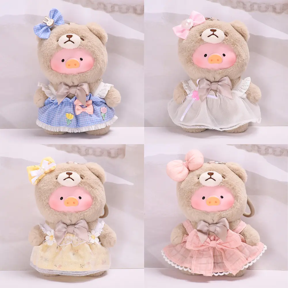 Mini Doll'S Clothes Outfit Accessories For 14cm Lulu tje Piggy Doll Clothes Suspender Trousers Hat Overalls skirt Doll Clothes