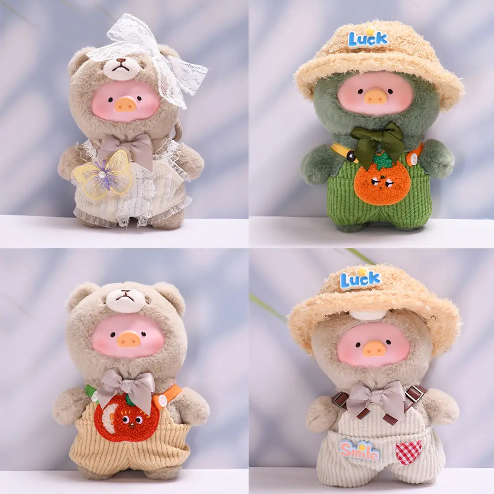 Mini Doll'S Clothes Outfit Accessories For 14cm Lulu tje Piggy Doll Clothes Suspender Trousers Hat Overalls skirt Doll Clothes