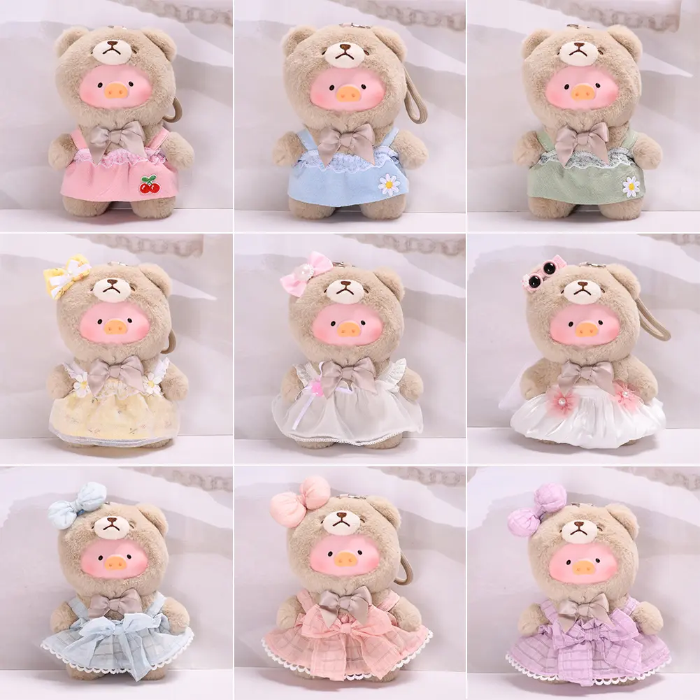 Mini Doll'S Clothes Outfit Accessories For 14cm Lulu tje Piggy Doll Clothes Suspender Trousers Hat Overalls skirt Doll Clothes