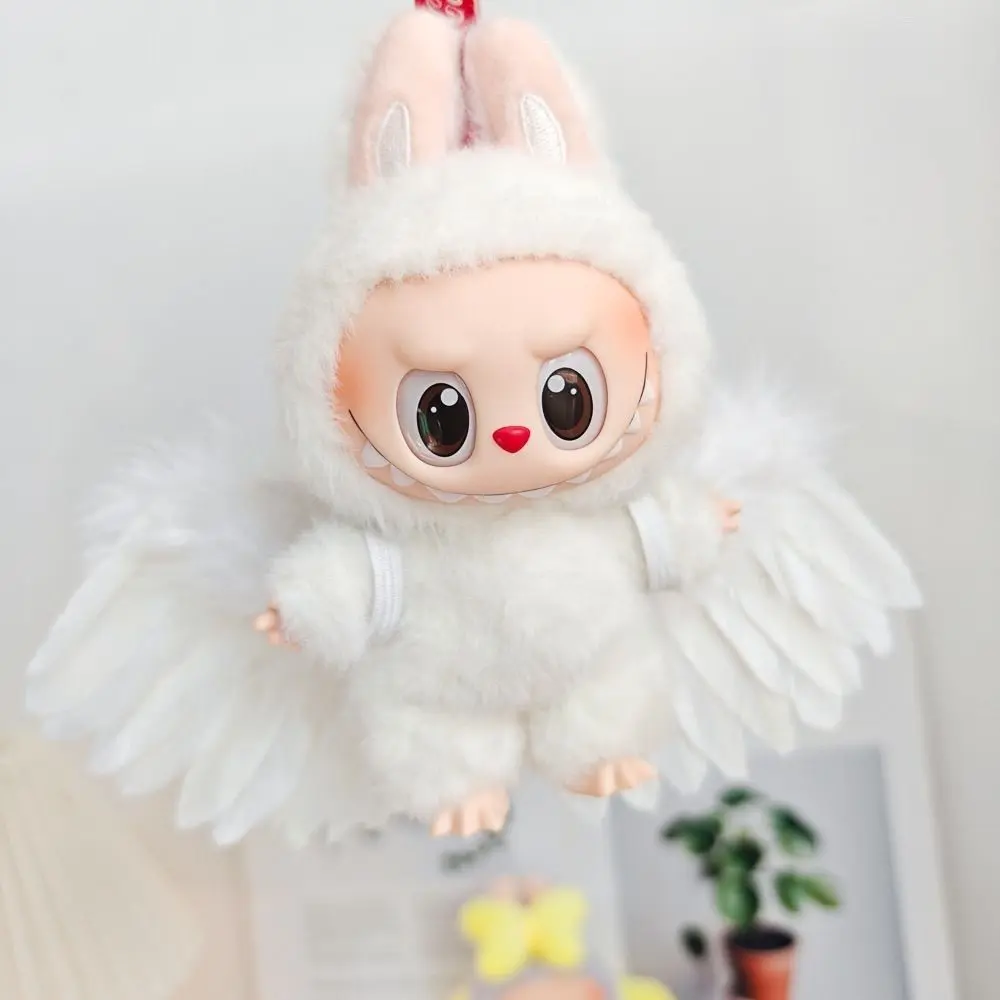 Doll's Wing For Labubu Doll DIY Feather Angel Wing Newborn Props Accessories Feather Birthday Gift White/Black
