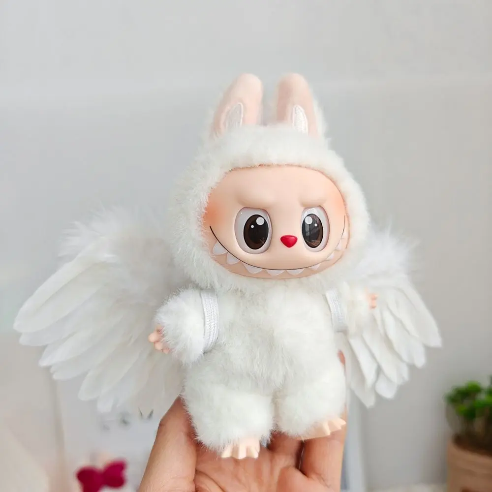 Doll's Wing For Labubu Doll DIY Feather Angel Wing Newborn Props Accessories Feather Birthday Gift White/Black