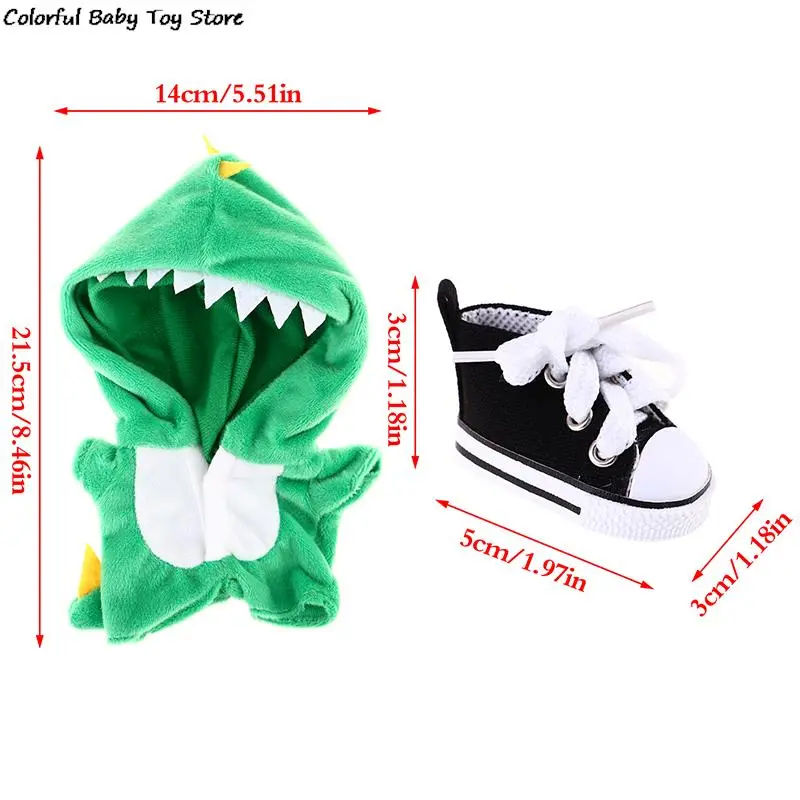 Hand-made suit 20cm Shark Dinosaur Doll Clothes Stuffed Gift Doll accessories