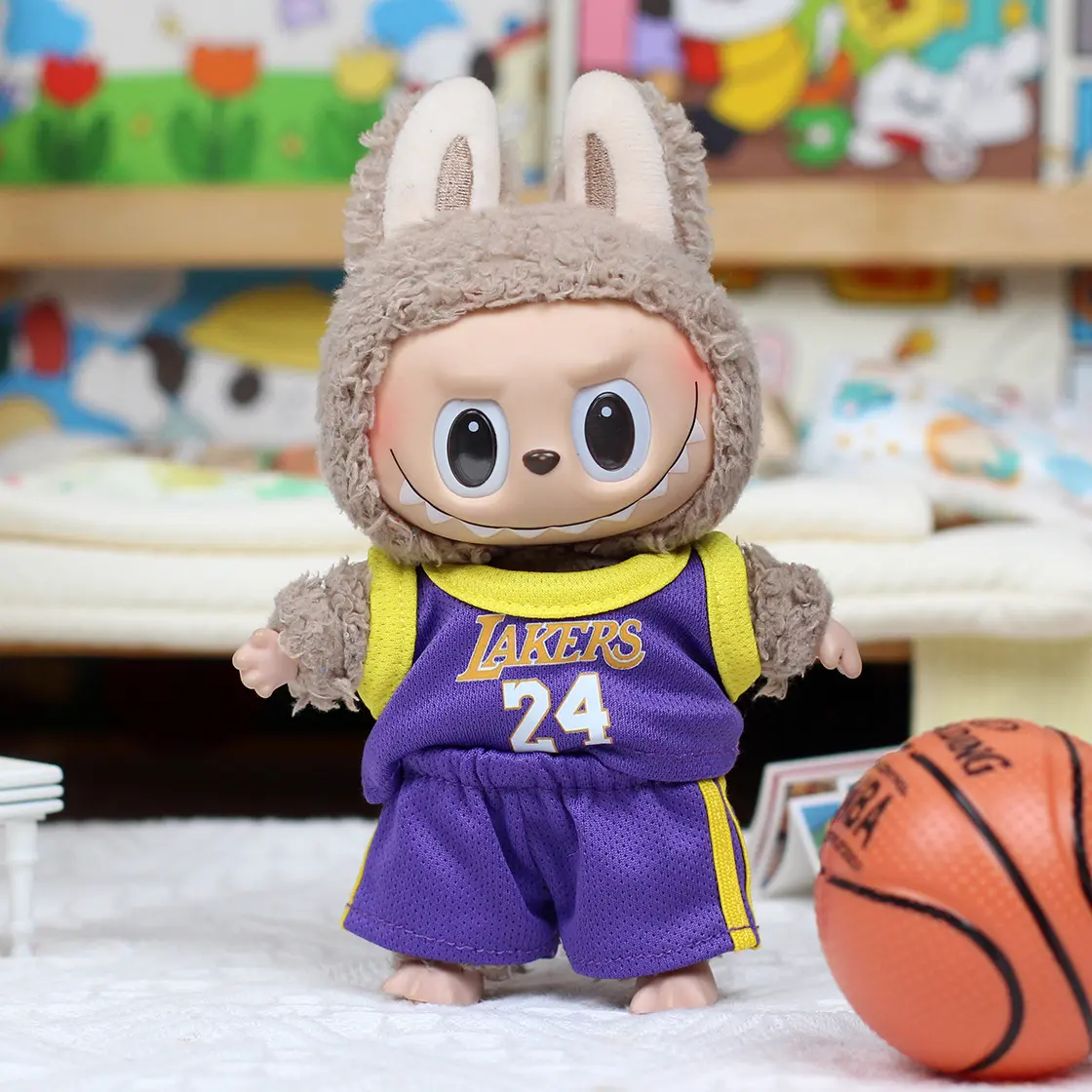 For 15-17 Cm First/Second Generation Labubu Universal Dolls Jacket Set Scarf Hat Bag Dolls Accessories Cute Decoration