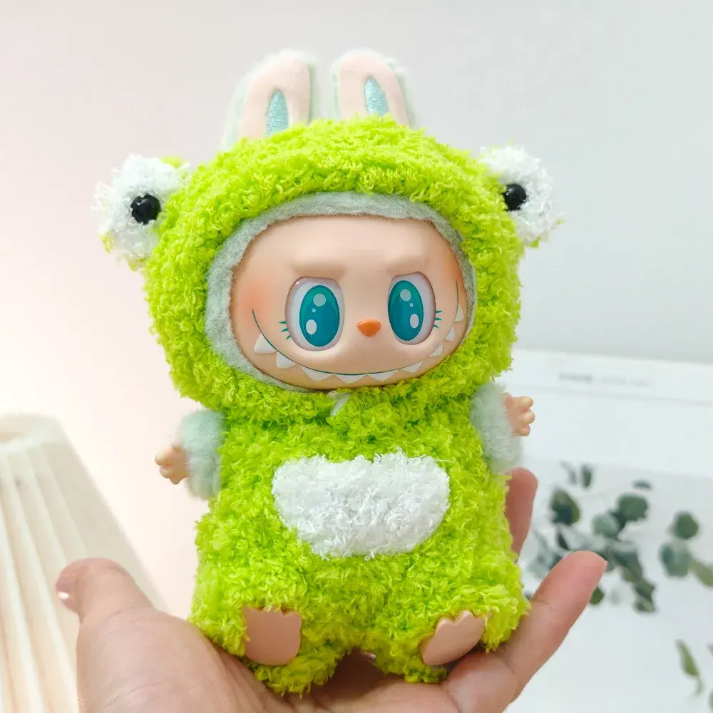 Labubu Clothes Set Frog Style Trendy Outfit for Labubu V1 V2 Korea Kpop Exo Dolls Accessories