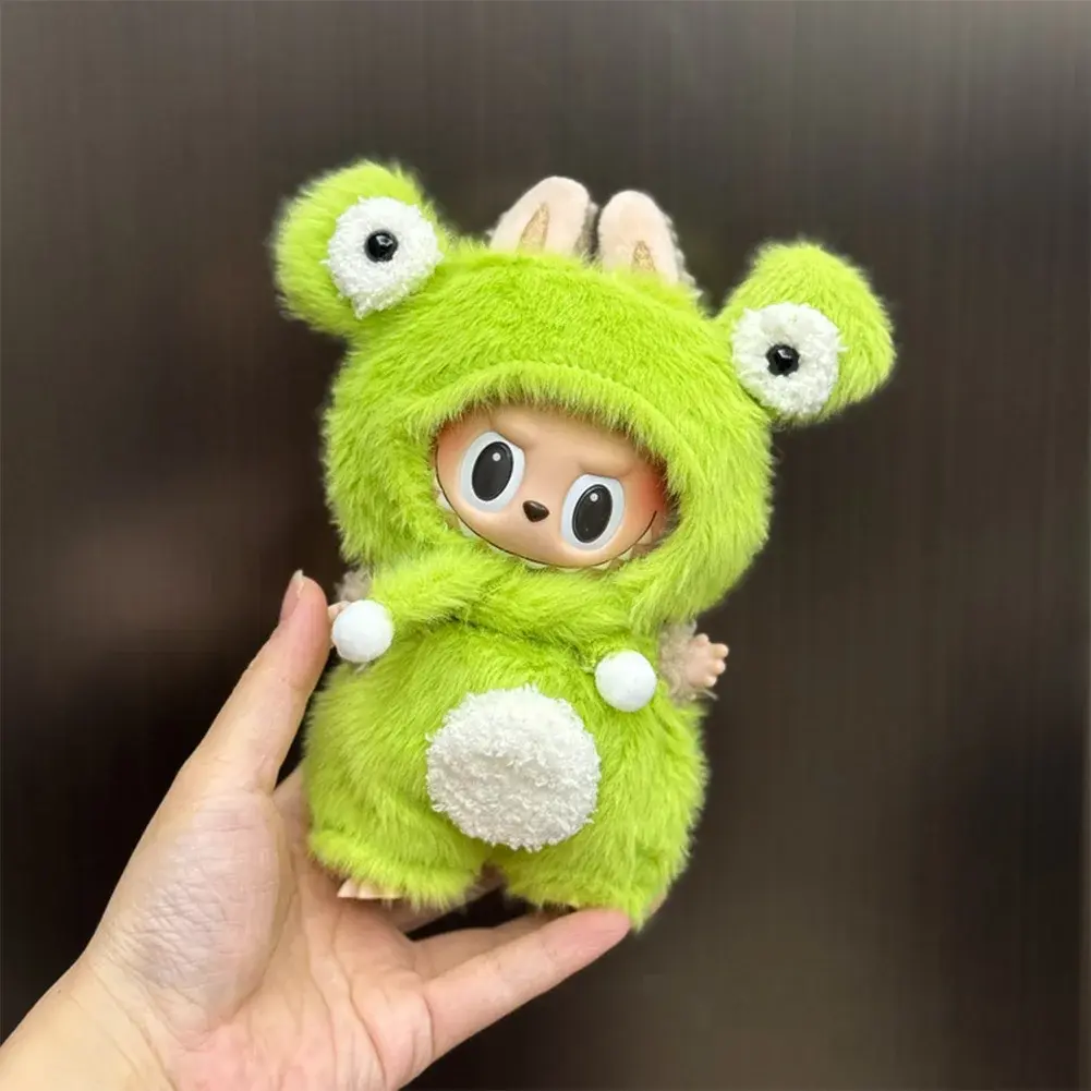 Labubu Clothes Set Frog Style Trendy Outfit for Labubu V1 V2 Korea Kpop Exo Dolls Accessories