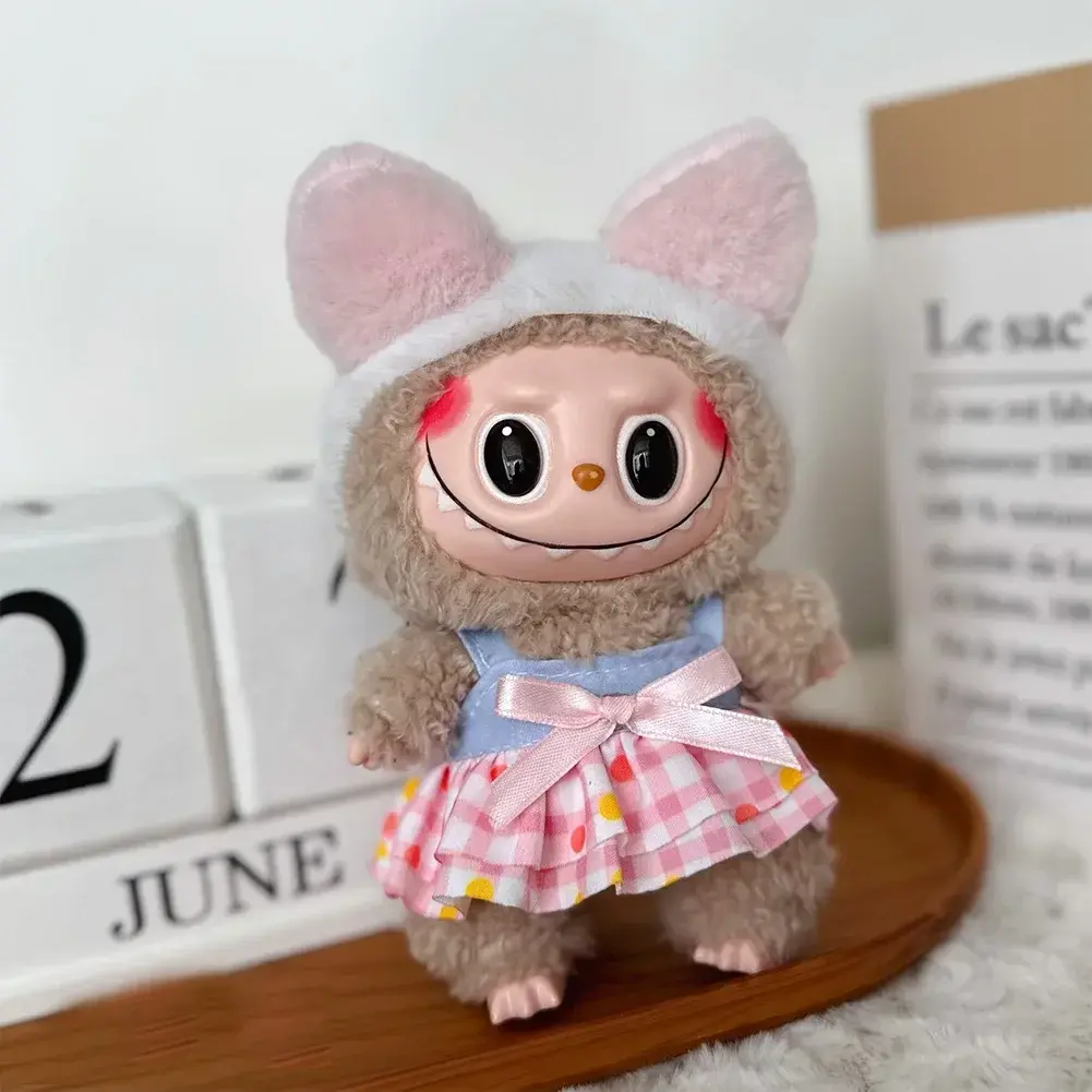 For 17cm Labubu Doll Clothes Hoodies Doll Clothes Color Match Hoodies Dolls Accessories Cute Decoration Little Cloths
